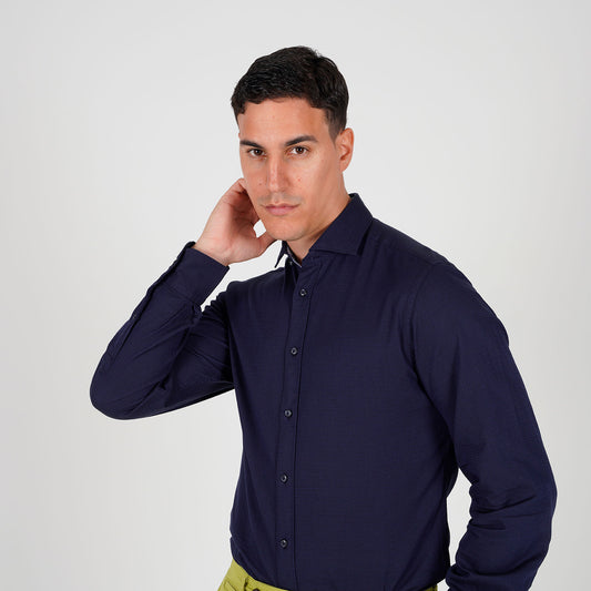 Dobby mornarsko plava košulja