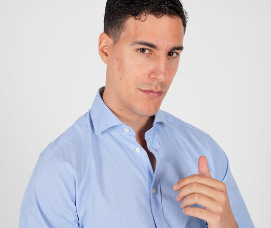 Dobby plava košulja