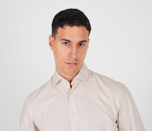 Bež košulja sa dezenom