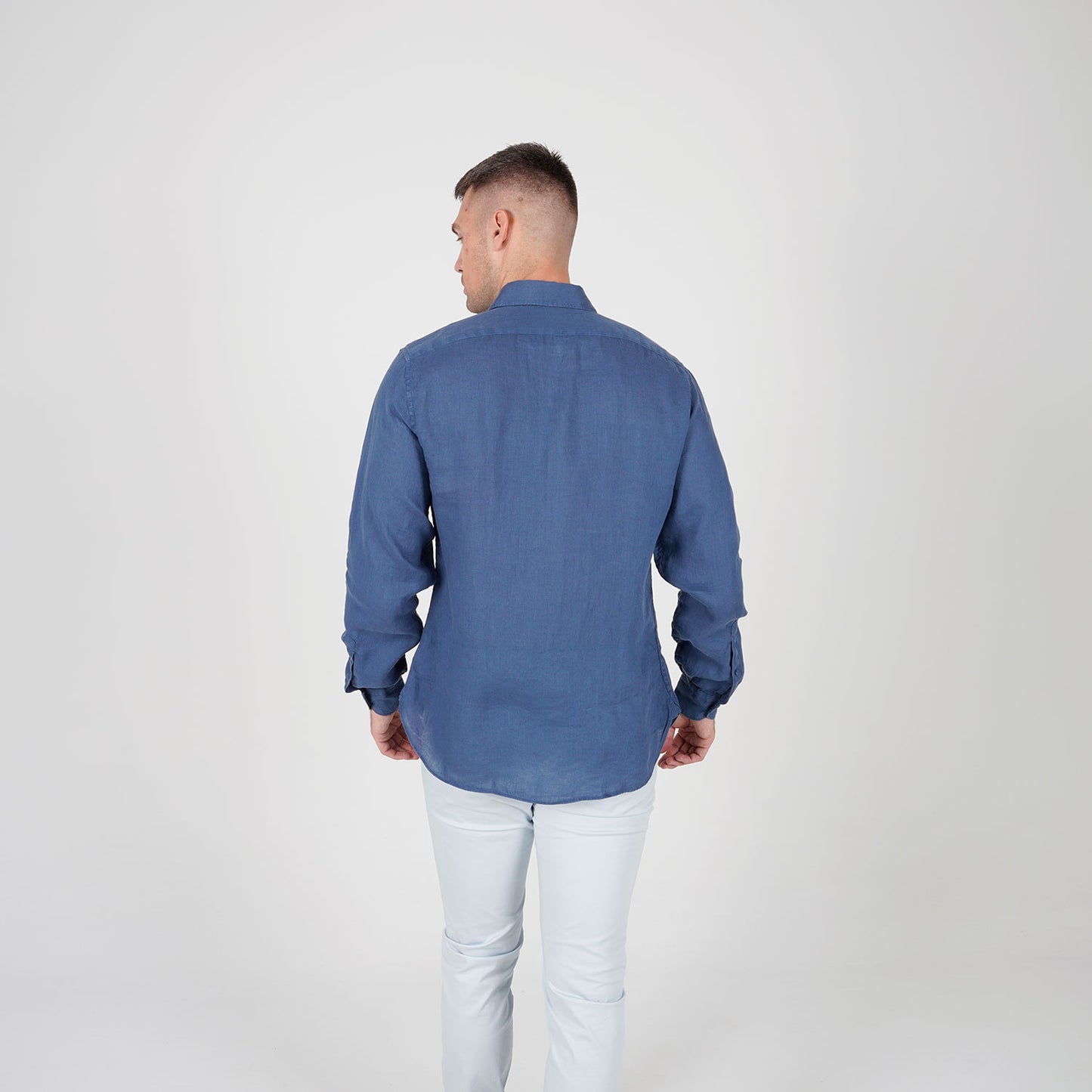 Denim lanena košulja