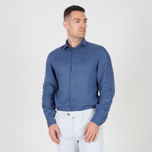 Denim lanena košulja