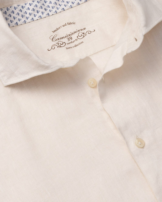 Svetlo bež lanena košulja