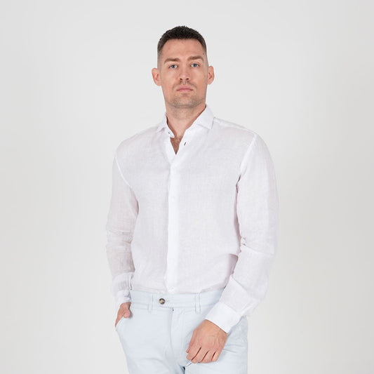 Bela lanena košulja
