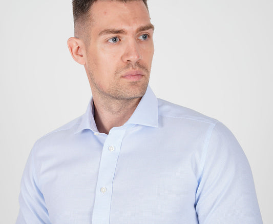 NON IRON svetloplava košulja sa francuskom kragnom