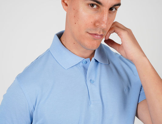 Breathe polo majica azurno plava – 100% pamuk, bez tragova znoja