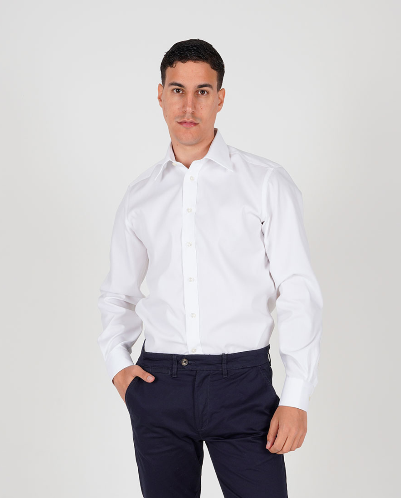 NON IRON Dablin bela košulja uskog kroja