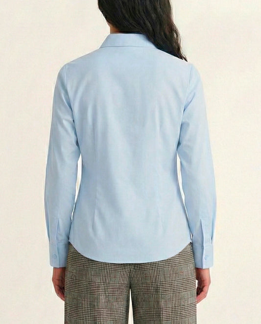 Svetloplava slim fit ženska košulja