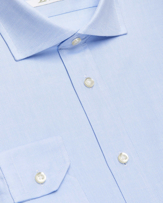 Svetloplava permanent košulja Ravenna, uskog kroja, francuska kragna