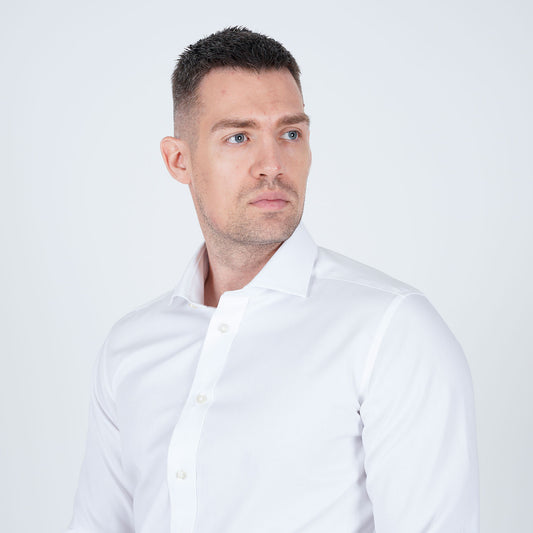 NON IRON Santorini bela košulja sa francuskom kragnom