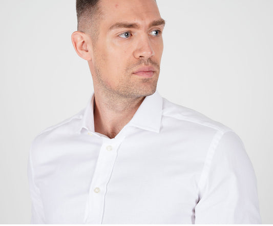 Trapani Permanent bela košulja sa francuskom kragnom