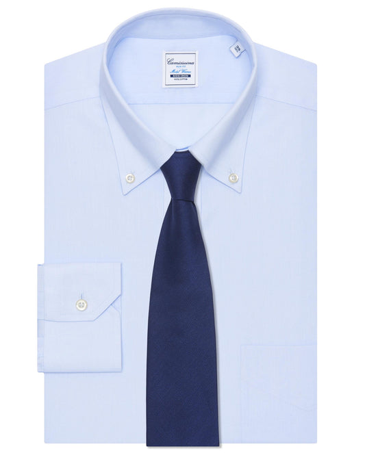 NON IRON Warsaw svetloplava košulja, klasičnog kroja, dugmići na kragni