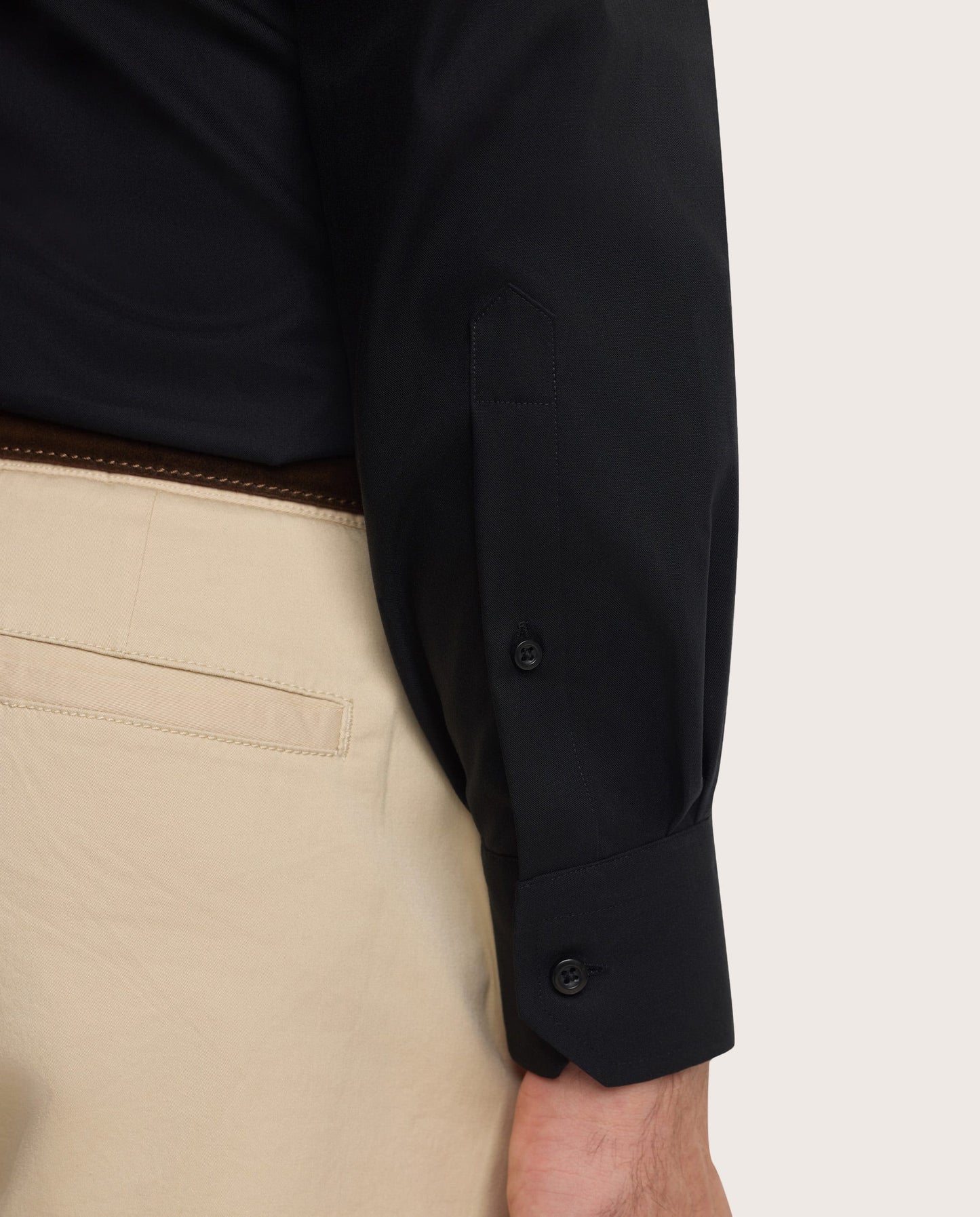 NON IRON Bristol slim fit crna košulja