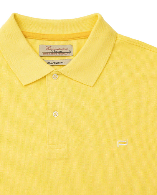 Burano žuta pamučna polo majica