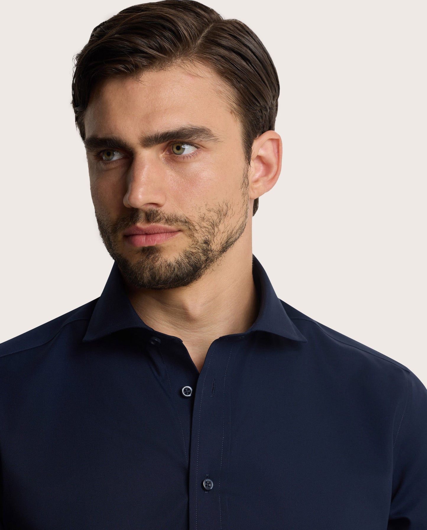 NON IRON Cardiff tamnoplava košulja uskog kroja