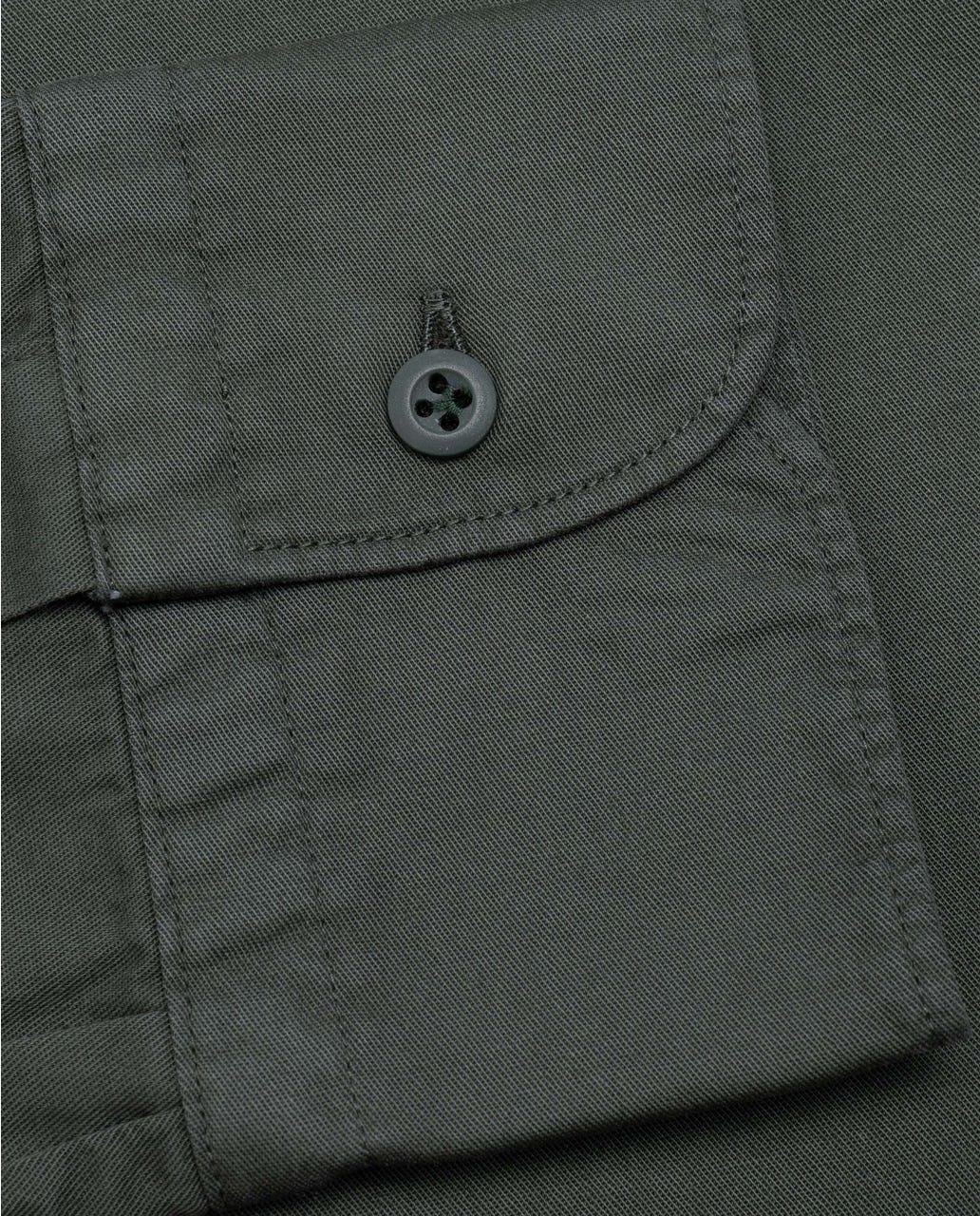 Zelena muška košulja Trendy twill Slim Comfort, francuski okovratnik