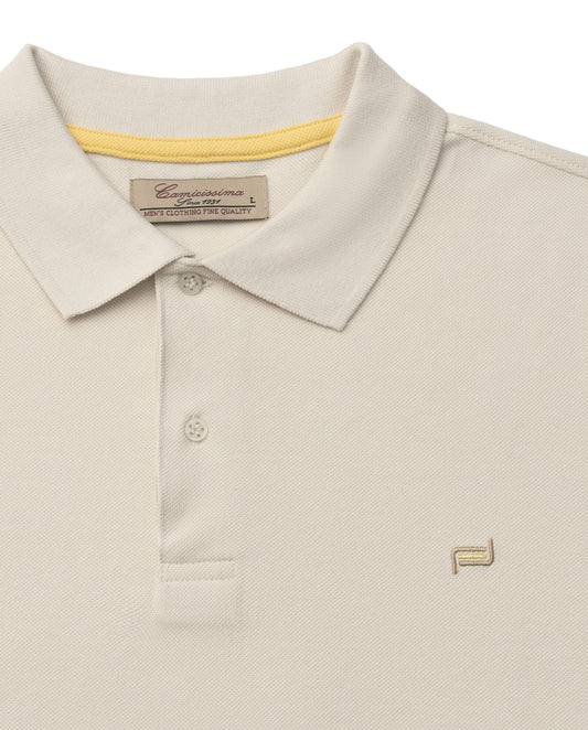 Bež pamučna polo majica
