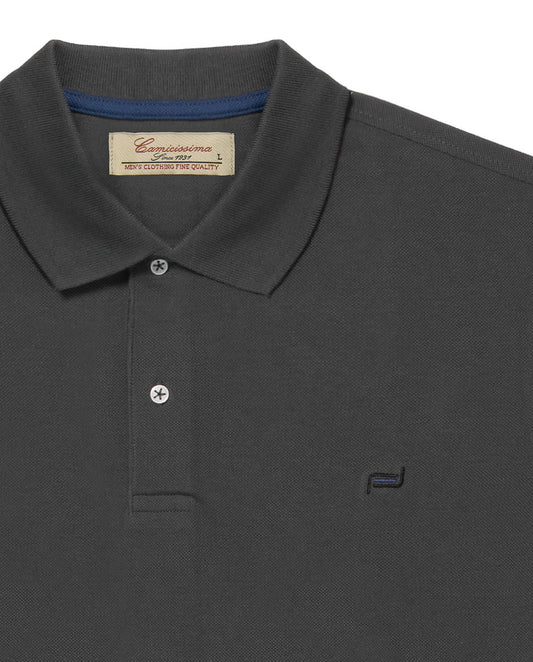 Tamno siva pamučna polo majica