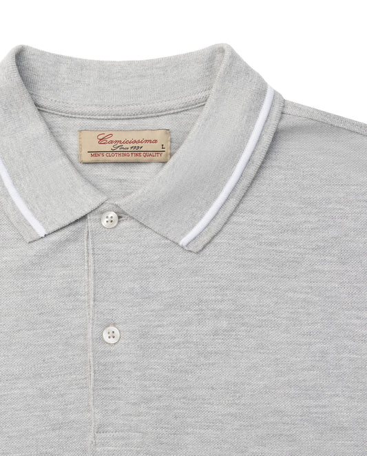 Siva pamučna polo majica