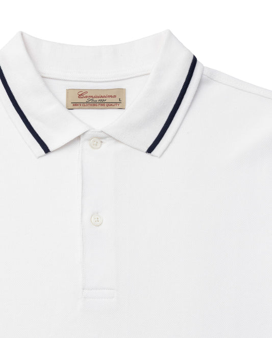 Bela pamučna polo majica