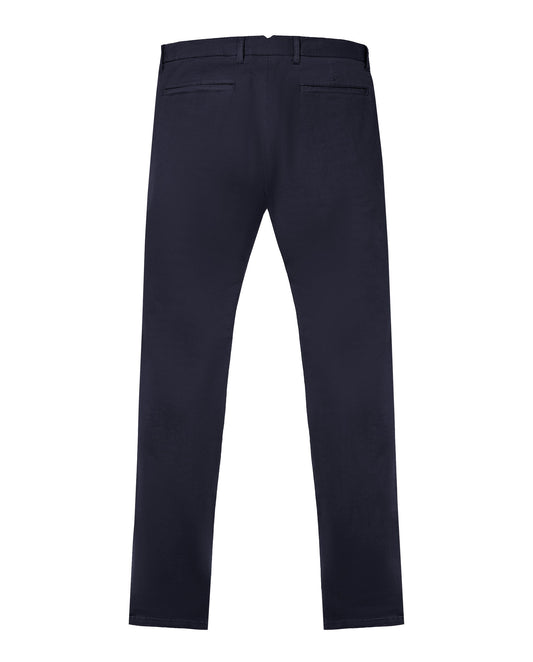 Tamnoplave pamučne chino pantalone