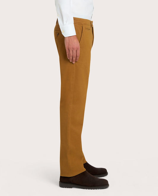 Muške chino pantalone senf, slim fit