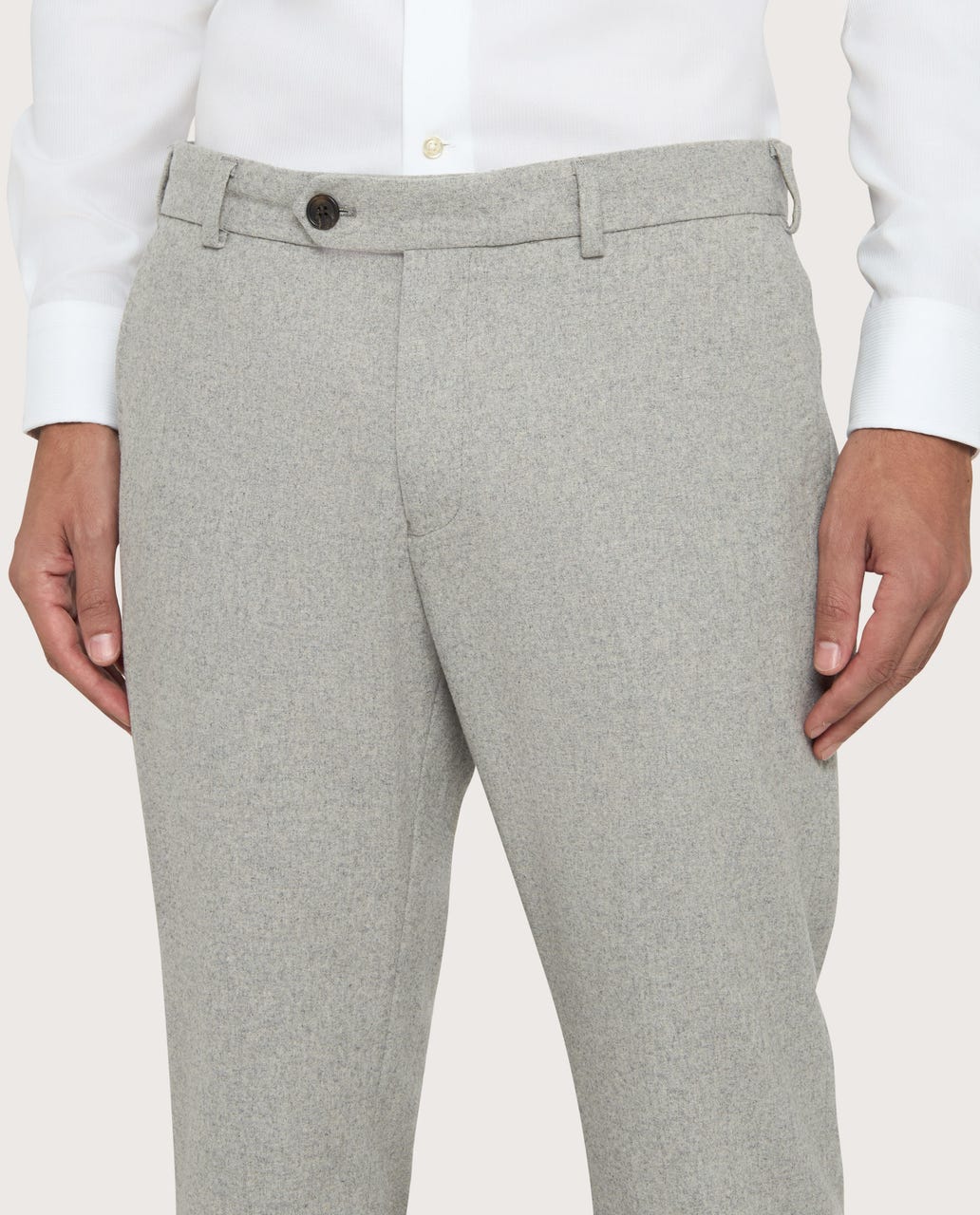 Muške chino pantalone od flanela svetlosive