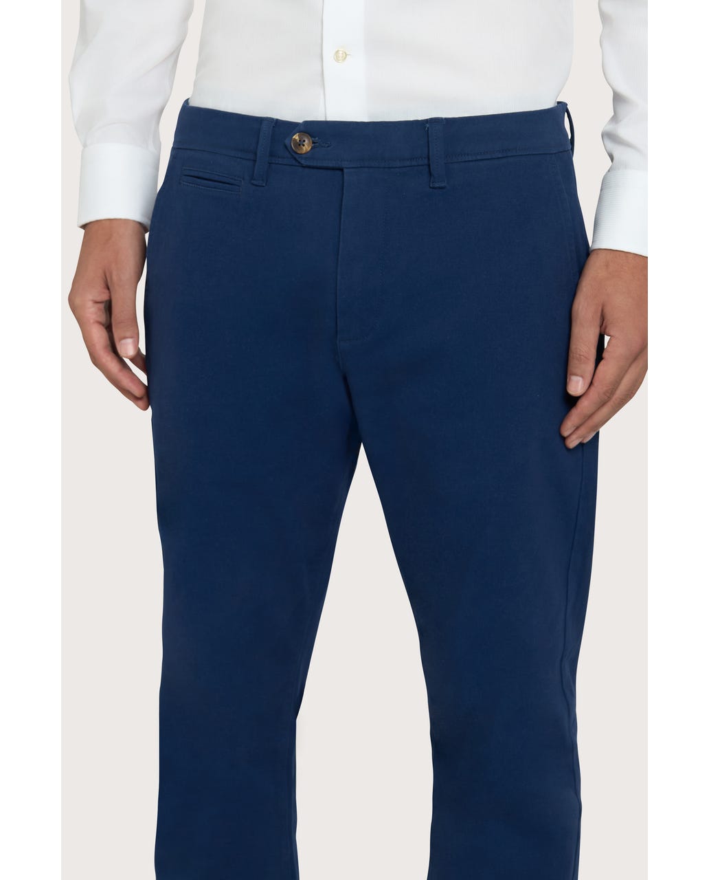 Muške chino pantalone Courmayeur teget, slim fit