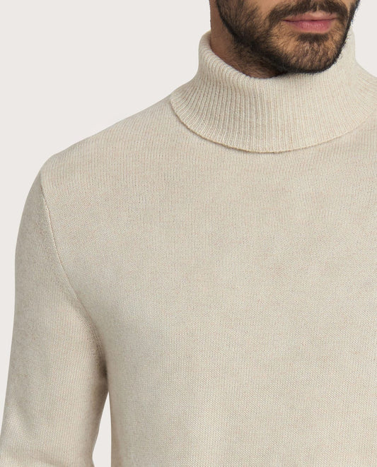 Muška rolka – cashmere blend, krem
