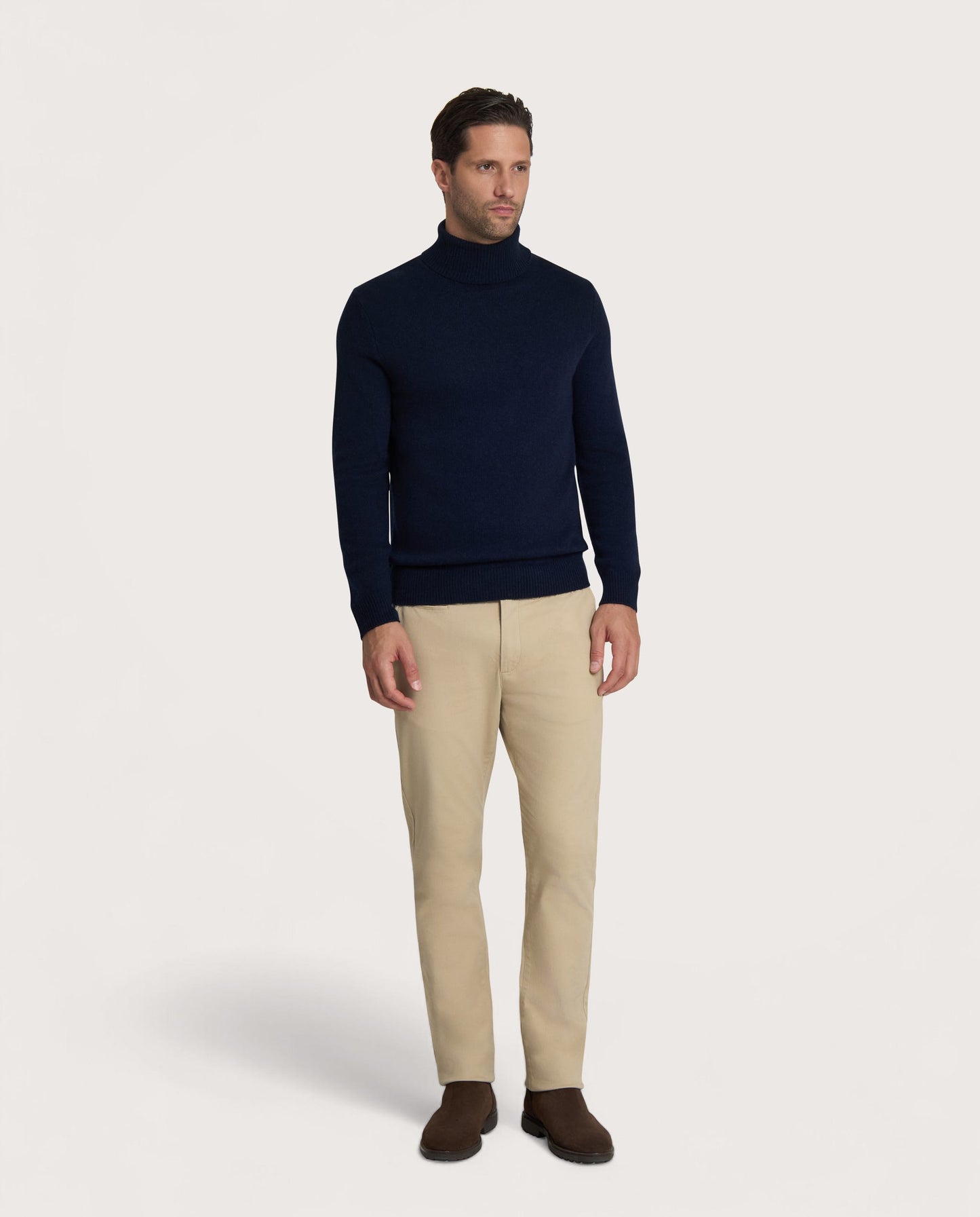 Muška rolka – cashmere blend, tamnoplava