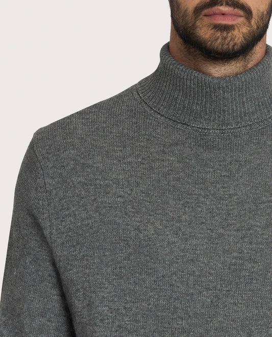 Muška rolka – cashmere blend, siva