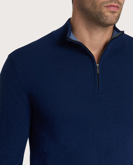 Half Zip teget muški džemper – cashmere blend