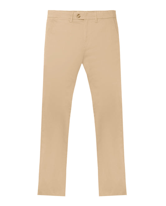 Chino pantalone Kobe od pamučnog kepera, bež