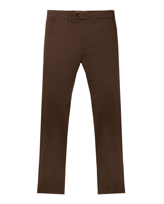 Chino pantalone Sakai od pamučnog kepera, braon