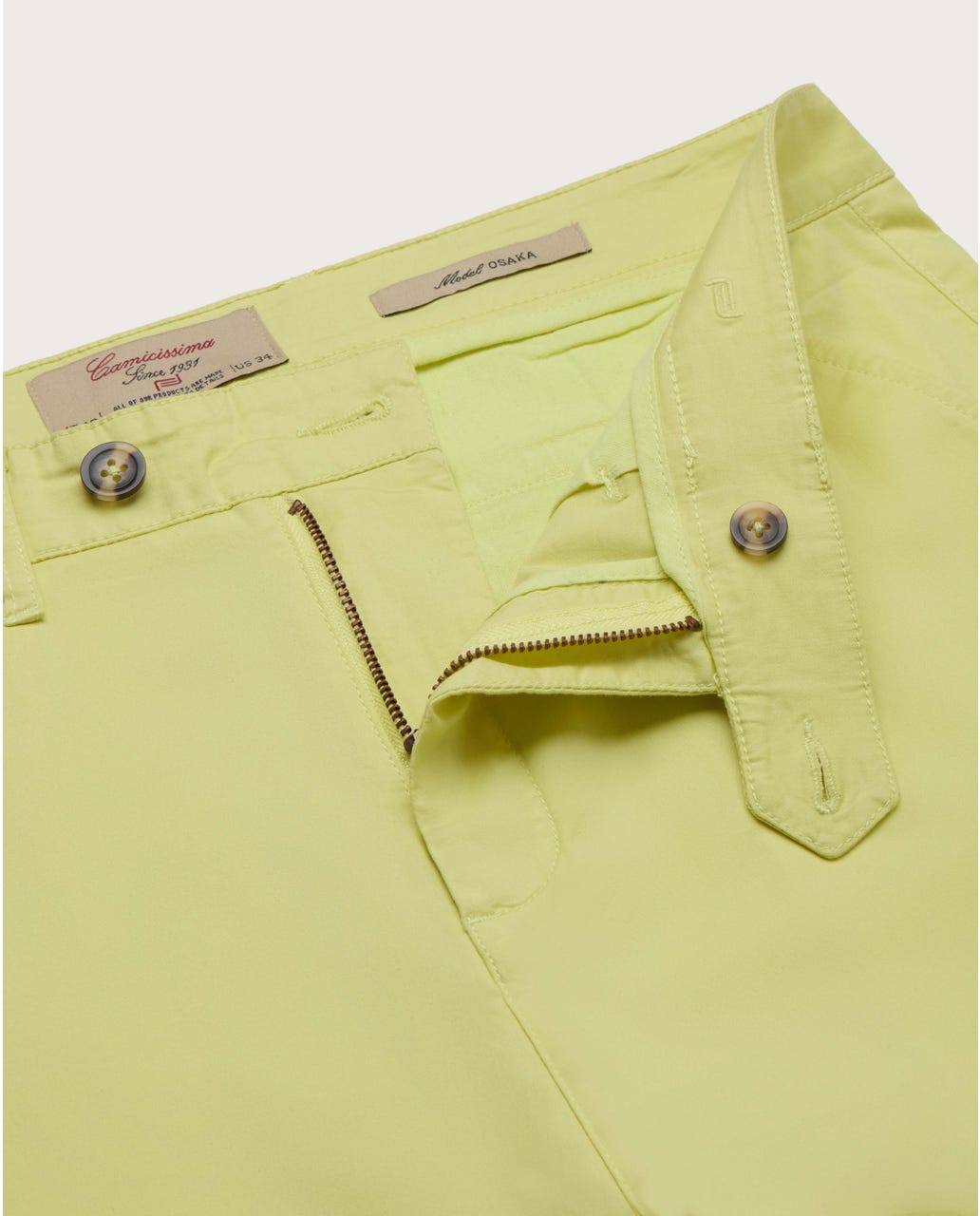 Chino pantalone Osaka od pamučnog kepera, žuta