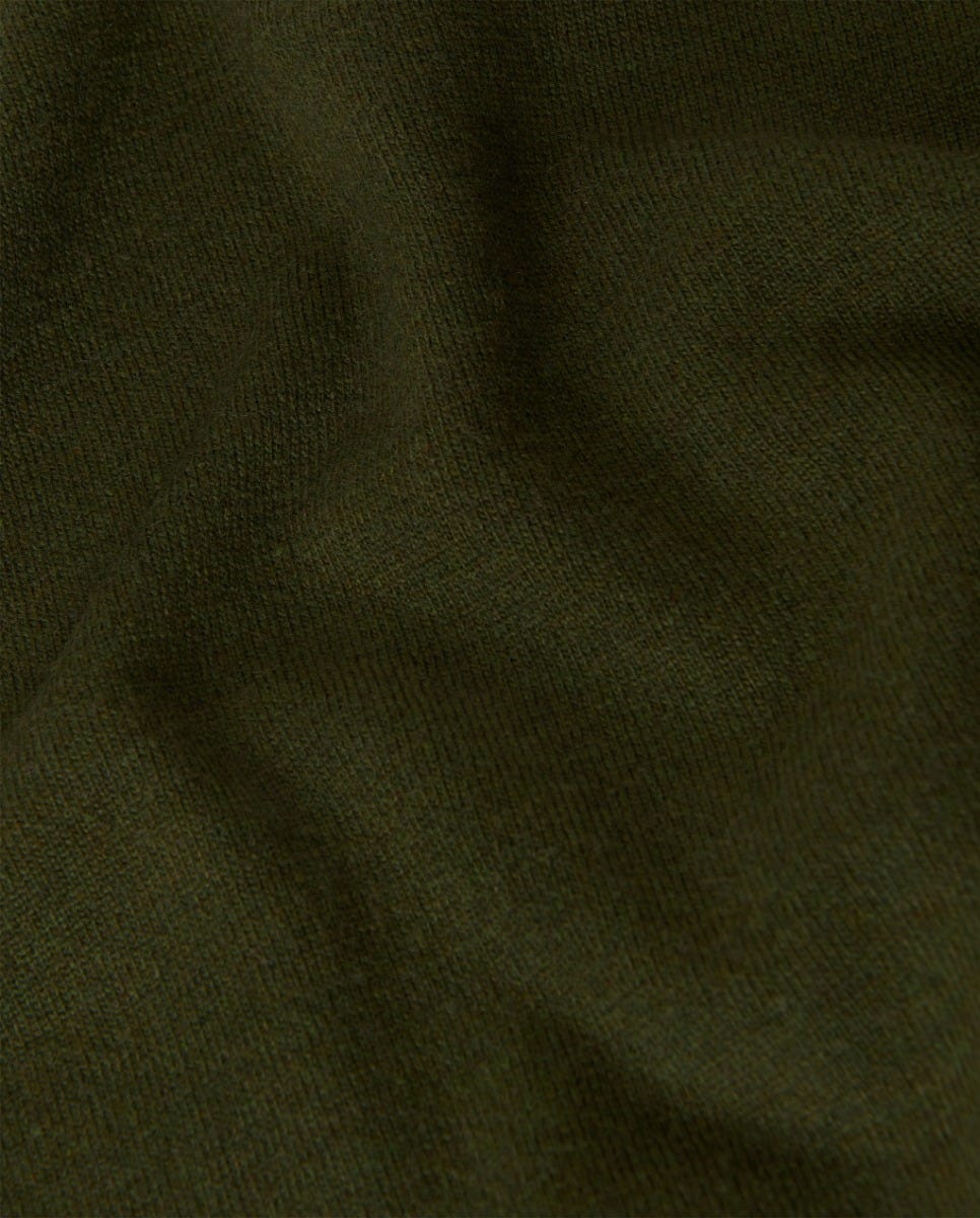 Half Zip maslinasto zeleni muški džemper