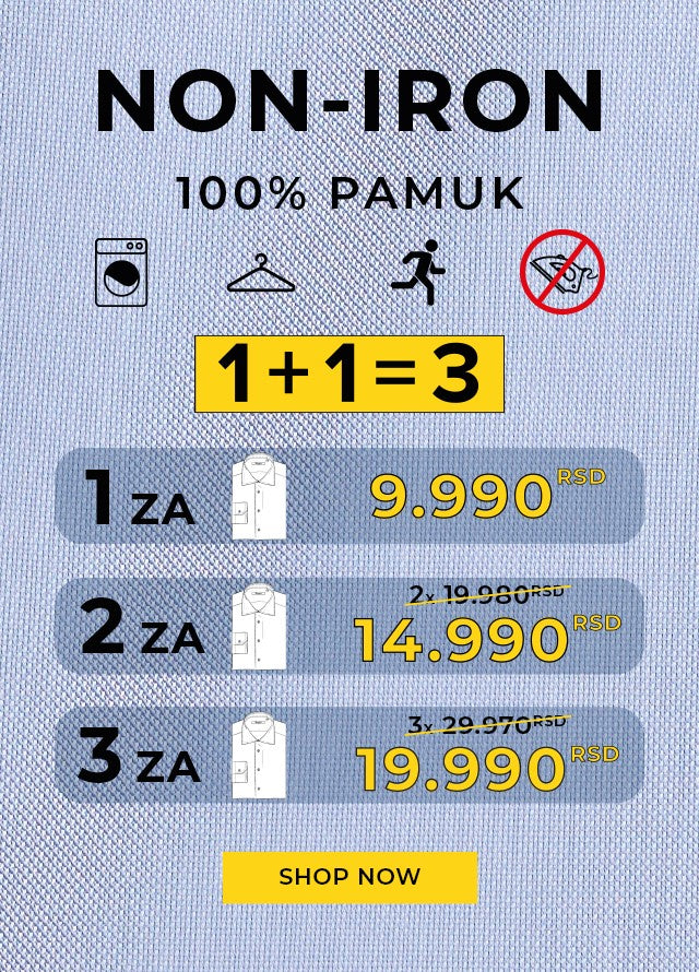 NON IRON košulje bez peglanja