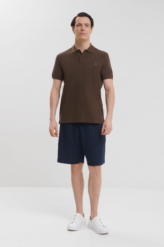 Braon pamučna polo majica