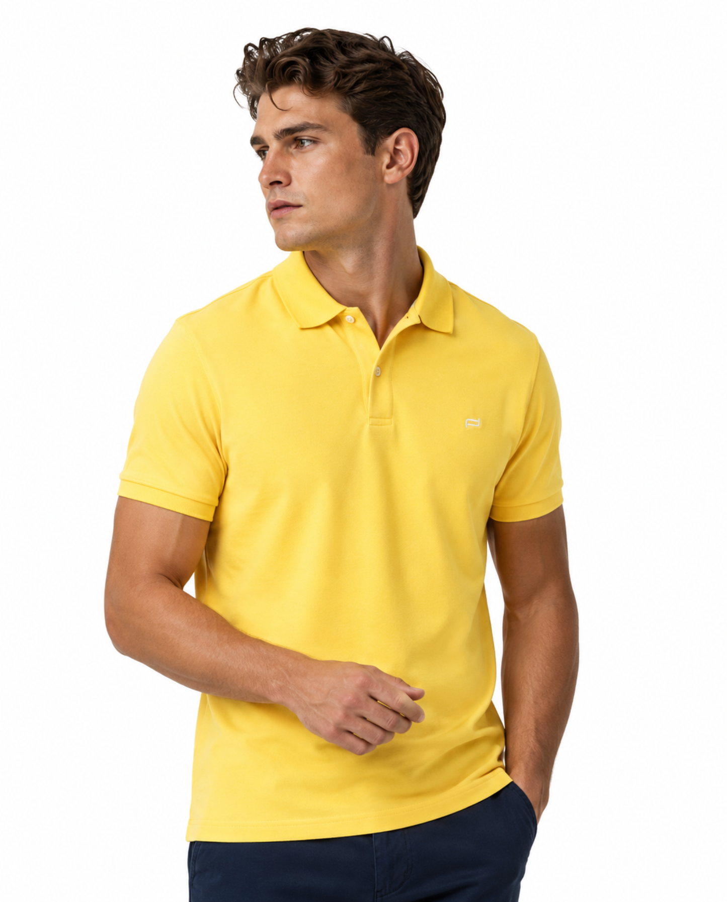 Burano žuta pamučna polo majica