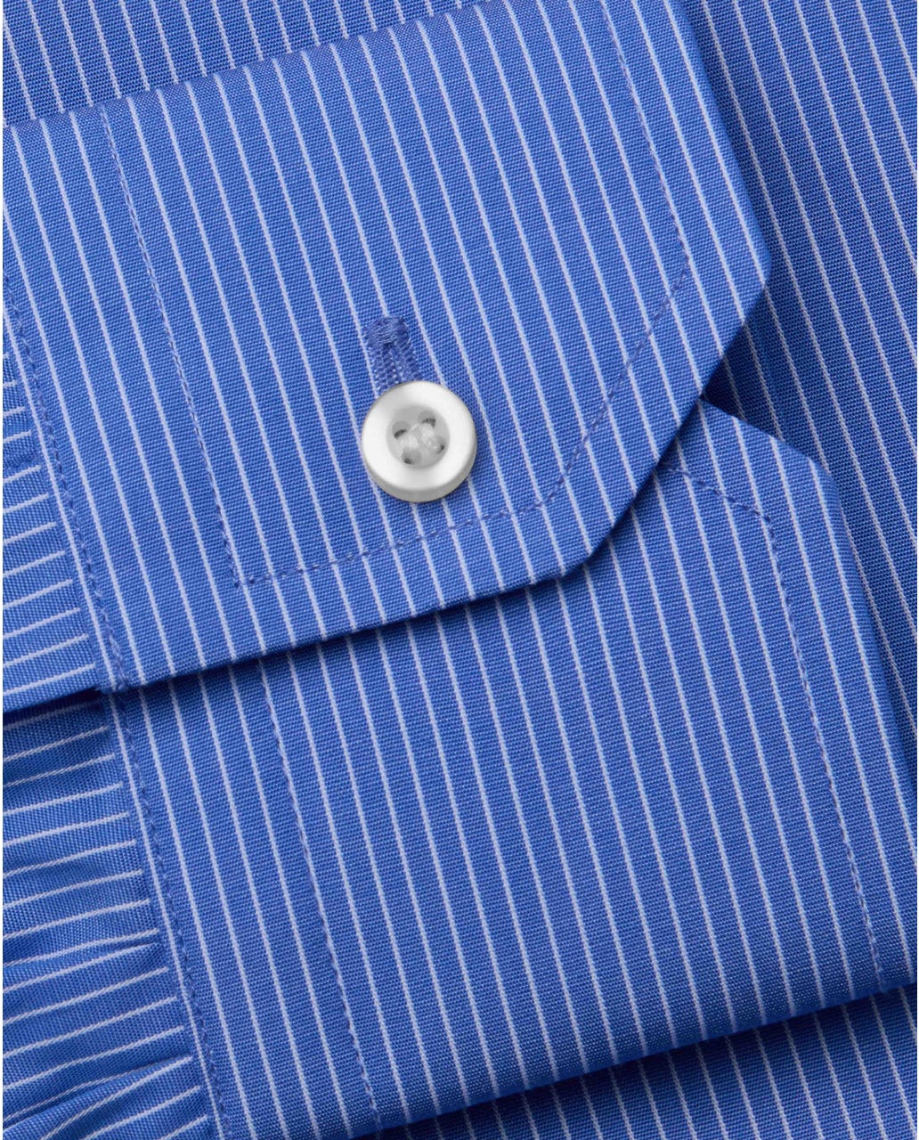 Muška slim fit košulja sa plavim prugama i francuskom kragnom