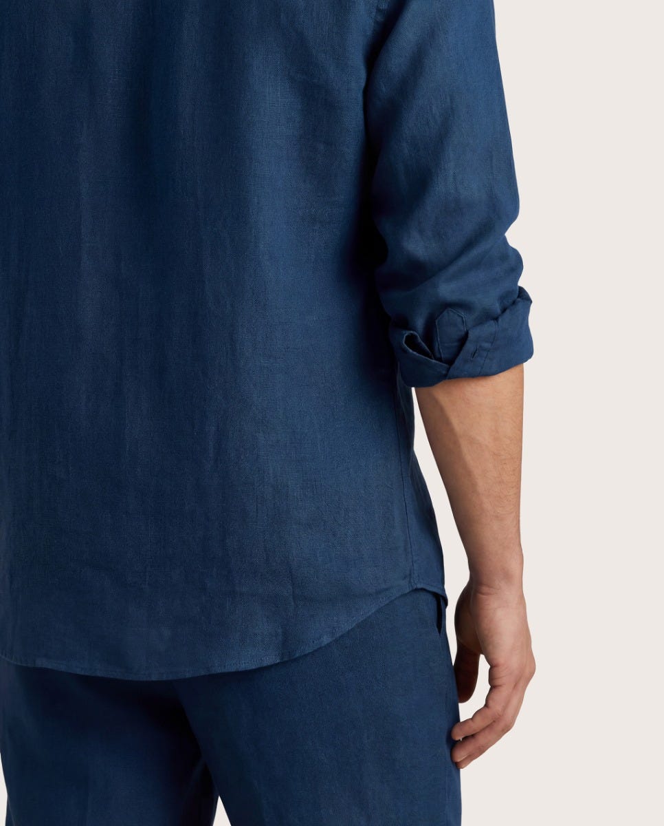 Denim muška lanena košulja, comfort fit