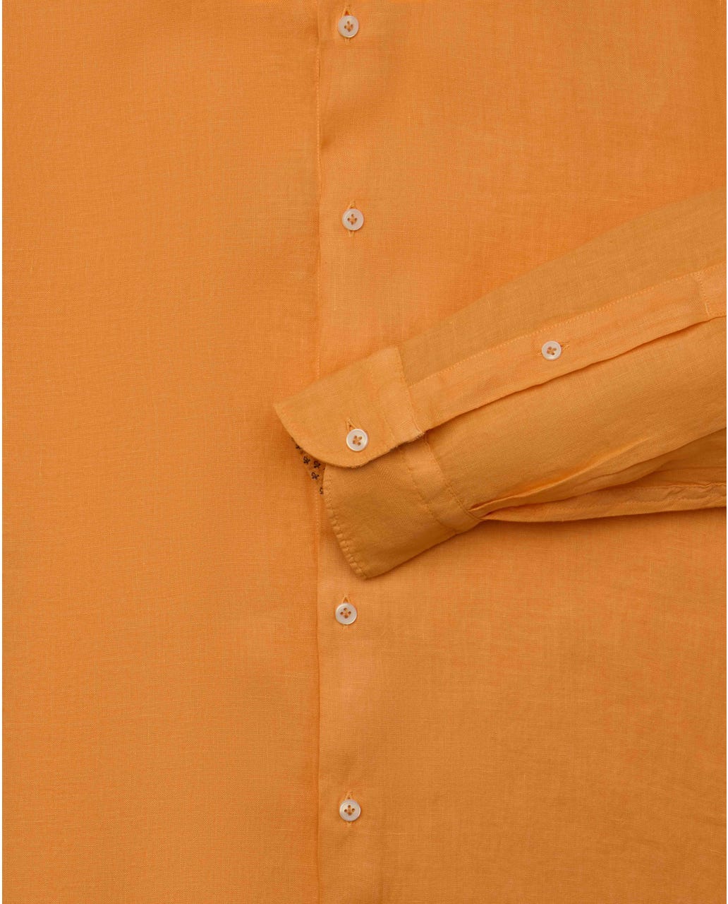 Narandžasta muška lanena košulja, comfort fit