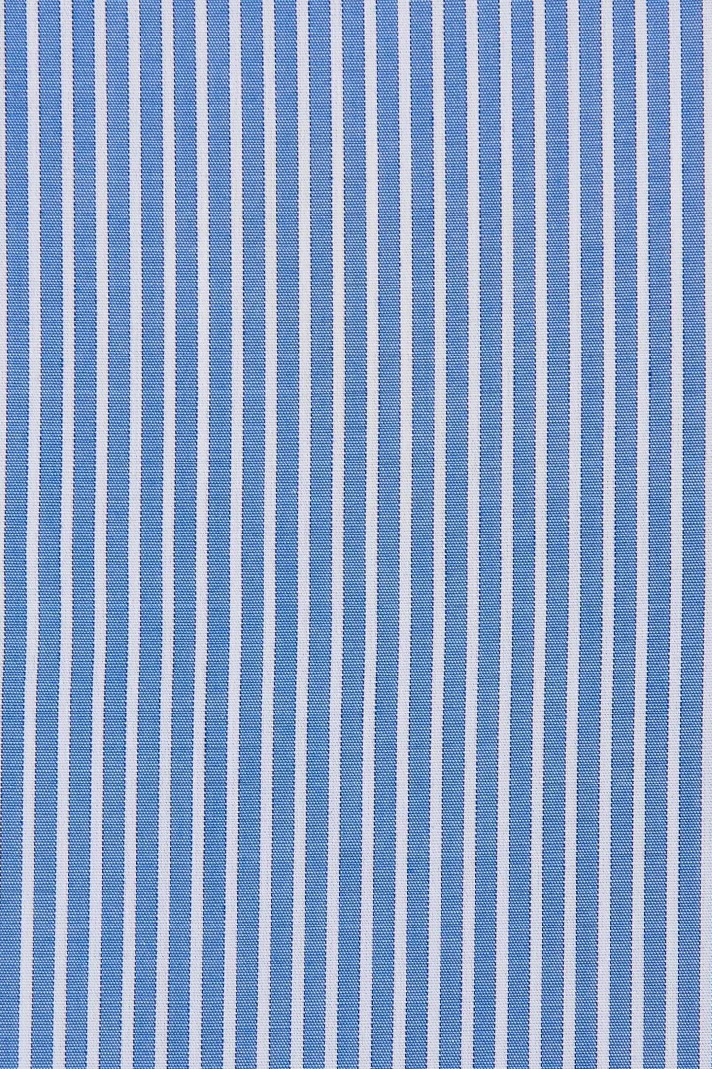 NON IRON plava košulja sa prugama, Fitted