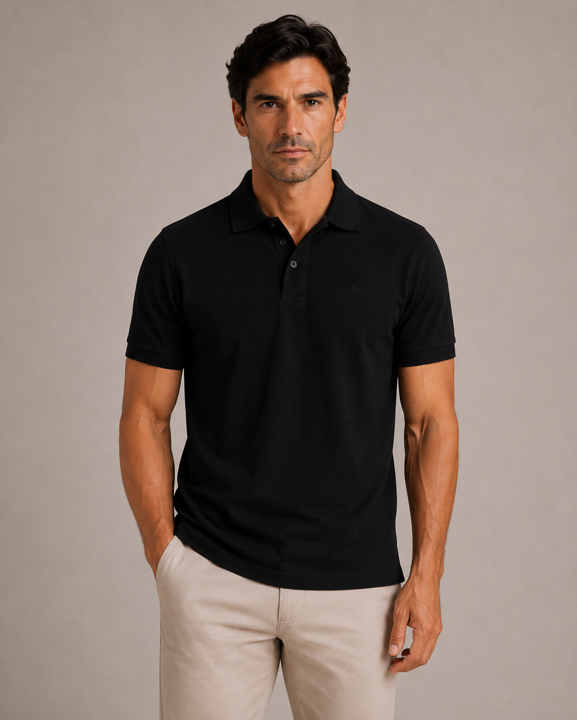 Breathe polo majica crna – bez tragova znoja