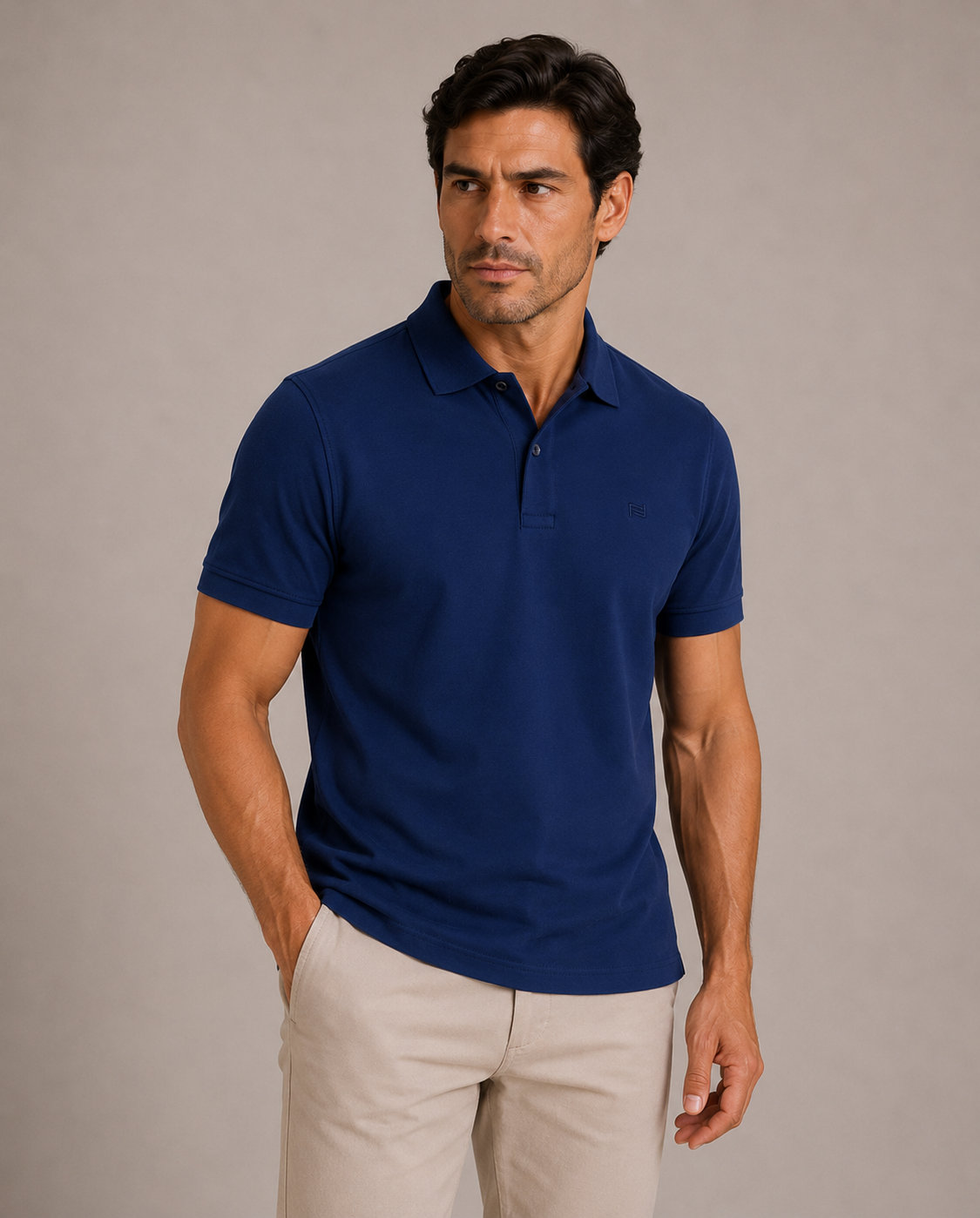 Breathe polo majica mornarsko plava – bez tragova znoja