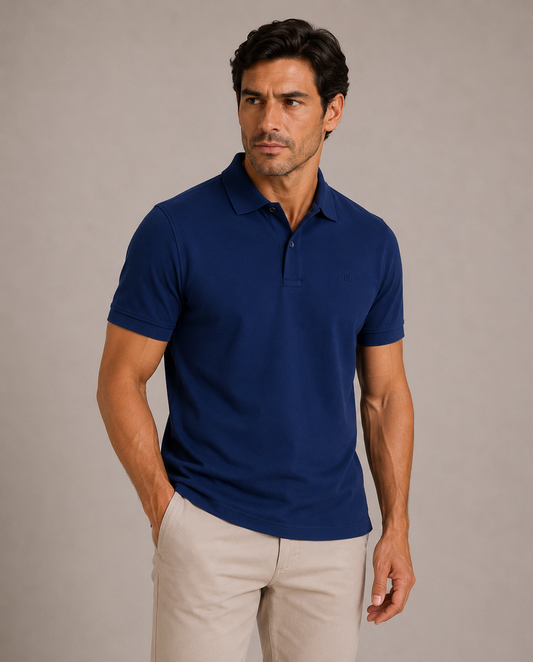 Breathe polo majica mornarsko plava – bez tragova znoja