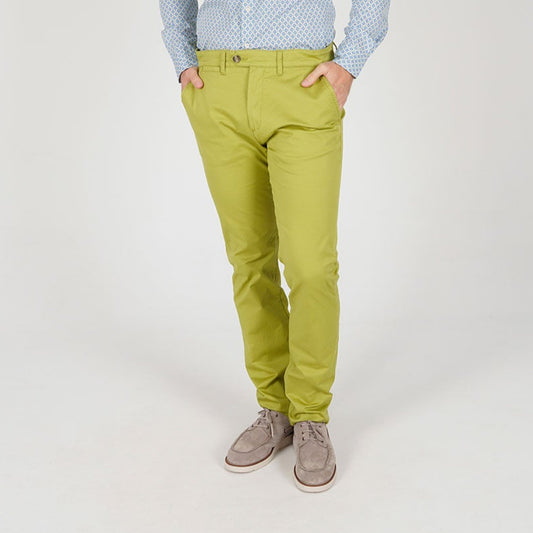 Zelene chino pantalone od pamučnog kepera