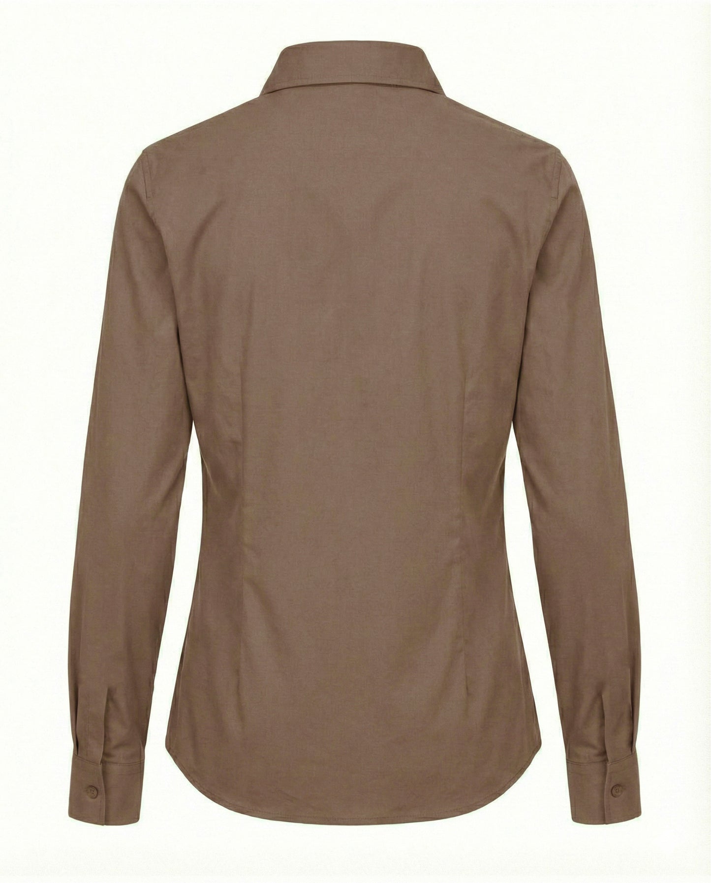 Slim fit braon ženska košulja