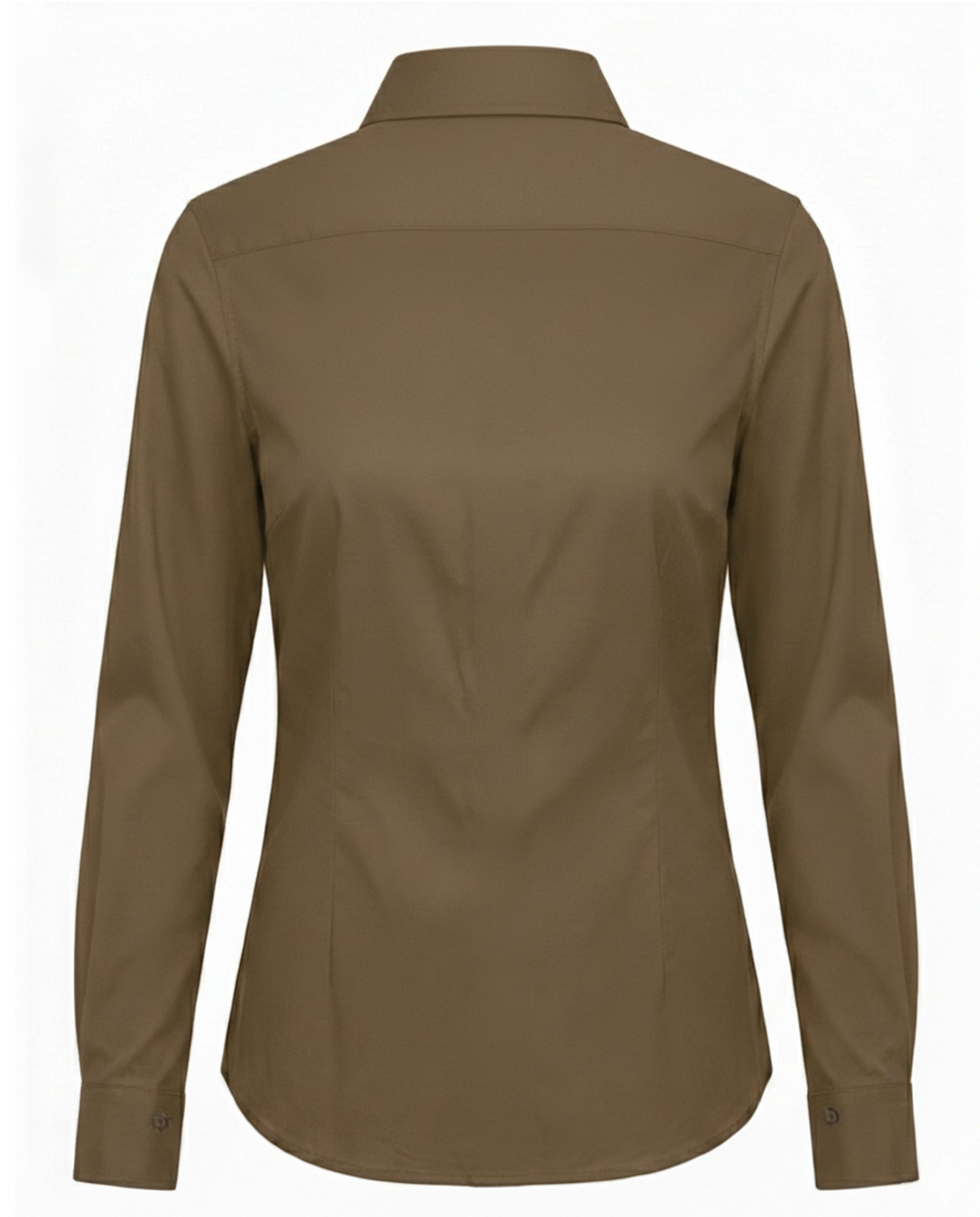 Braon slim fit ženska košulja
