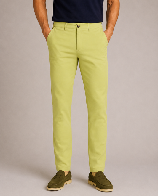 Chino pantalone Osaka od pamučnog kepera, žuta