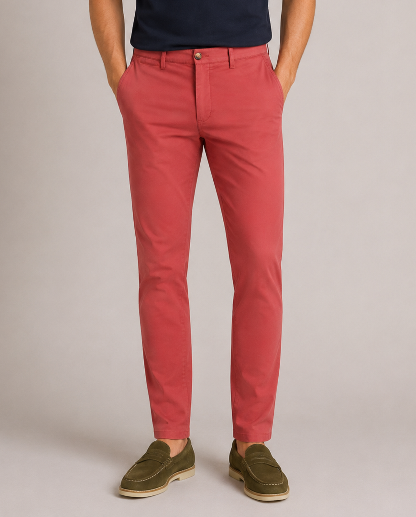 Chino pantalone Tokyo od pamučnog kepera, crvena